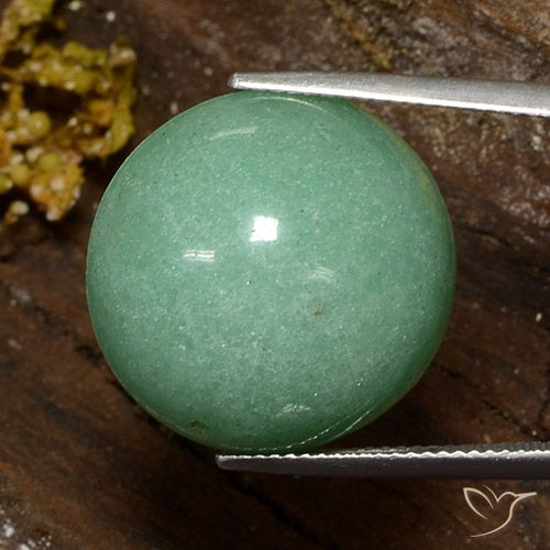 25.73ct Naturale Verde medio Avventurina, Rotondo, Opaco