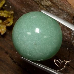 Avventurina Verde medio naturale da 25.73 ct, Rotondo, Opaco