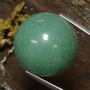 Avventurina naturale verde da 26,90 ct, taglio rotondo, opaco