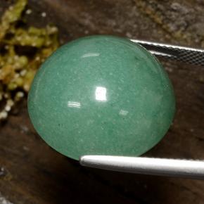 Avventurina naturale verde da 26,90 ct, taglio rotondo, opaco