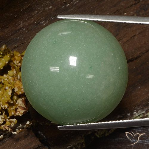48.14ct Naturale Verde muschio caldo Avventurina, Rotondo, Opaco