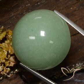 Avventurina Verde muschio caldo naturale da 48.14 ct, Rotondo, Opaco
