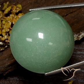 Avventurina Verde muschio pallido naturale da 80.17 ct, Taglio rotondo, Opaco