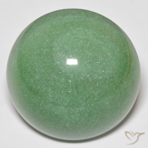 Avventurina Verde Pino naturale da 45.06 ct, Taglio rotondo, Traslucido