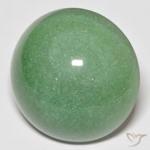 Avventurina Verde Pino naturale da 45.06 ct, Taglio rotondo, Traslucido