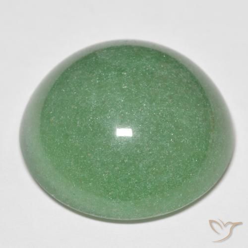 Avventurina Verde Pino naturale da 45.06 ct, Taglio rotondo, Traslucido