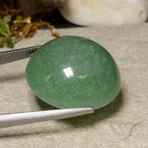 Avventurina Verde Pino naturale da 46.56 ct, Rotondo, Traslucido