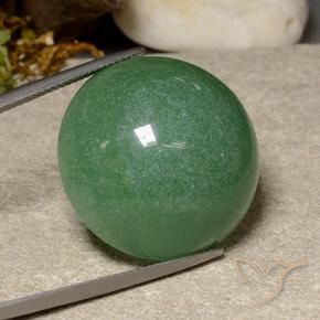 Avventurina Verde scuro naturale da 47.24 ct, Taglio rotondo, Traslucido