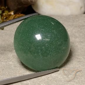 Avventurina Verde medio naturale da 47.09 ct, Rotondo, Traslucido