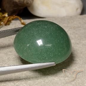 Avventurina Verde medio naturale da 47.09 ct, Rotondo, Traslucido