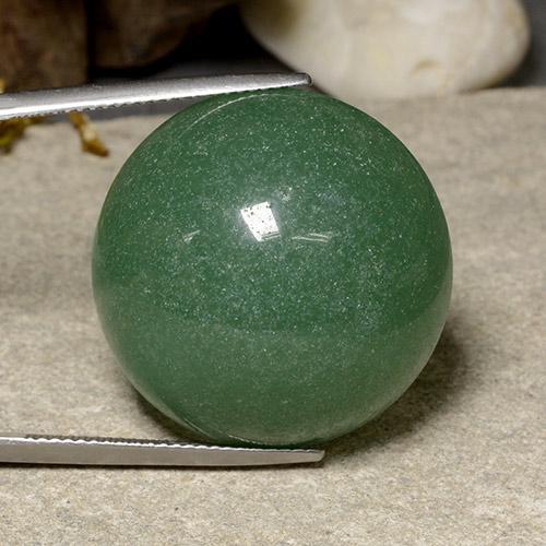 Avventurina Verde scuro naturale da 44.95 ct, Taglio rotondo, Traslucido