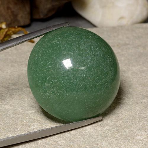 Avventurina Verde scuro naturale da 44.95 ct, Taglio rotondo, Traslucido