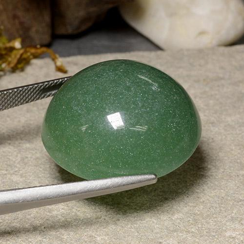Avventurina Verde scuro naturale da 44.95 ct, Taglio rotondo, Traslucido