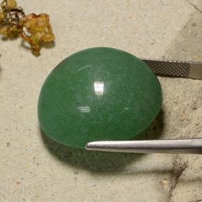 Avventurina naturale verde da 48,43 ct, taglio rotondo, traslucido
