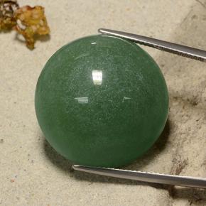 Avventurina naturale verde da 50,34 ct, taglio rotondo, traslucido