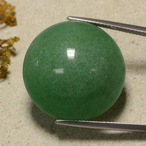 Avventurina naturale verde da 48,59 ct, taglio rotondo, traslucido