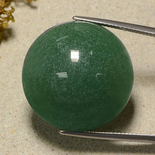 Avventurina naturale verde da 50,64 ct, taglio rotondo, traslucido