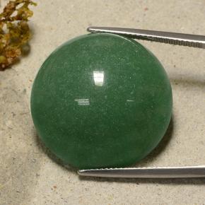 Avventurina naturale verde da 47,36 ct, taglio rotondo, traslucido