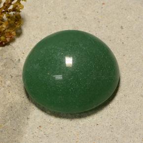 Avventurina naturale verde da 47,36 ct, taglio rotondo, traslucido