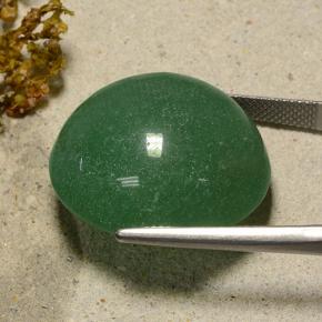 Avventurina naturale verde da 47,36 ct, taglio rotondo, traslucido