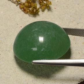 Avventurina Verde Pino naturale da 48.90 ct, Taglio rotondo, Traslucido