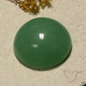 Avventurina Verde medio naturale da 47.08 ct, Taglio rotondo, Traslucido
