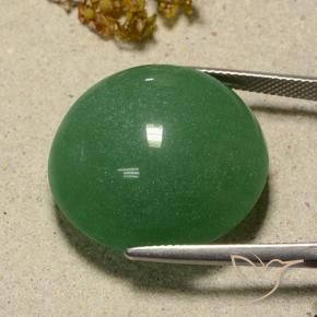 Avventurina Verde medio naturale da 47.08 ct, Taglio rotondo, Traslucido