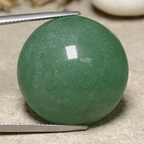 Avventurina naturale verde da 48,95 ct, taglio rotondo, traslucido