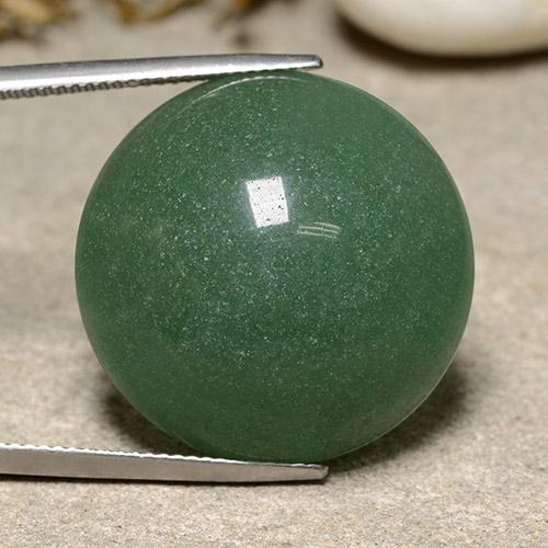 Avventurina Verde medio naturale da 43.20 ct, Taglio rotondo, Traslucido