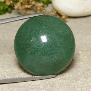 Avventurina naturale verde da 44,34 ct, taglio rotondo, traslucido