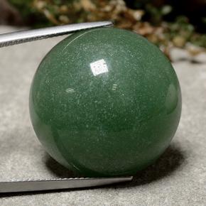 Avventurina Verde scuro naturale da 44.87 ct, Taglio rotondo, Traslucido
