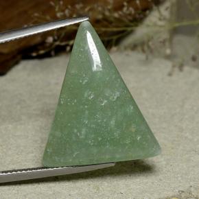 Avventurina Verde naturale da 20.16 ct, Taglio trillion, Traslucido