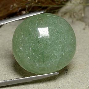 Avventurina Verde medio-chiaro naturale da 27.70 ct, Taglio ovale, Traslucido