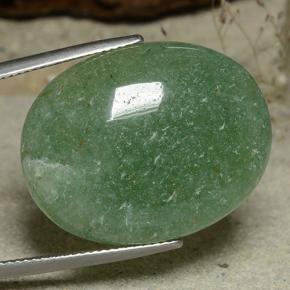 Avventurina Verde naturale da 31.07 ct, Taglio ovale, Traslucido