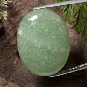 Avventurina Verde naturale da 29.91 ct, Taglio ovale, Traslucido