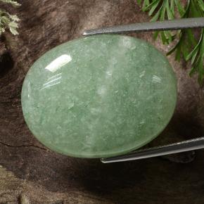Avventurina Verde naturale da 29.91 ct, Taglio ovale, Traslucido