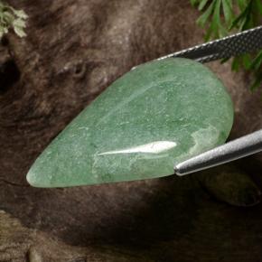 Avventurina naturale verde da 18,14 ct, taglio a pera, traslucido