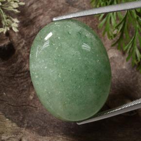 Avventurina naturale verde da 29,29 ct, taglio ovale, traslucido