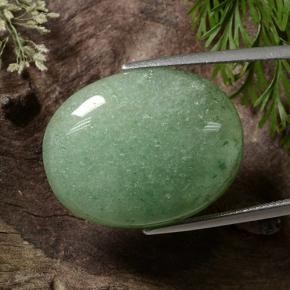 Avventurina naturale verde da 29,29 ct, taglio ovale, traslucido