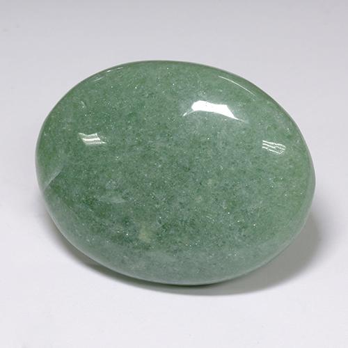 Avventurina naturale verde da 89,38 ct, taglio ovale, traslucido