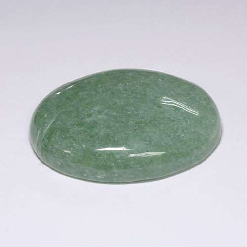 Avventurina naturale verde da 89,38 ct, taglio ovale, traslucido