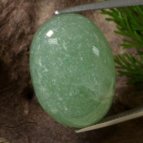 Avventurina naturale verde da 29,10 ct, taglio ovale, traslucido