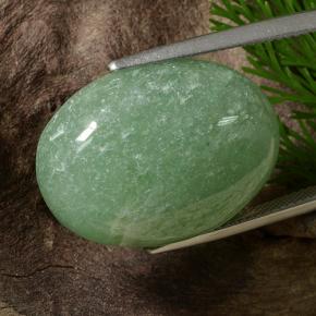 Avventurina naturale verde da 29,10 ct, taglio ovale, traslucido