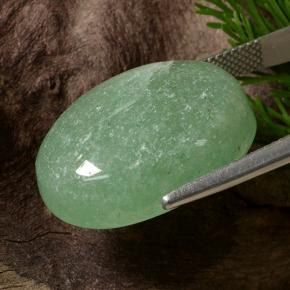 Avventurina naturale verde da 29,10 ct, taglio ovale, traslucido