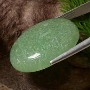 Avventurina naturale verde da 34,85 ct, taglio ovale, traslucido