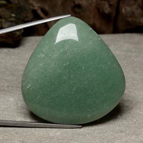 Avventurina naturale verde da 104,24 ct, taglio a pera, traslucido