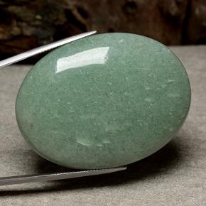 Avventurina naturale verde da 123,68 ct, taglio ovale, traslucido