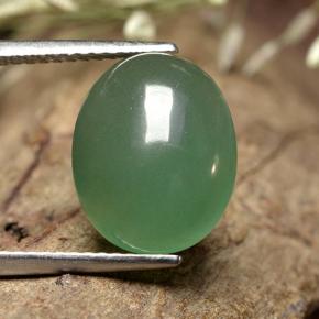 Avventurina Verde naturale da 5.43 ct, Taglio ovale, Traslucido