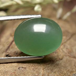 Avventurina Verde naturale da 5.43 ct, Taglio ovale, Traslucido