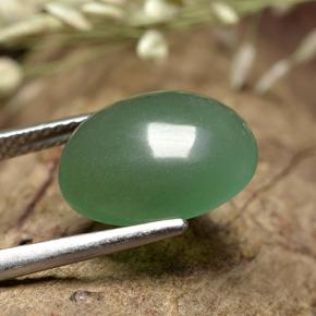 Avventurina Verde naturale da 5.43 ct, Taglio ovale, Traslucido